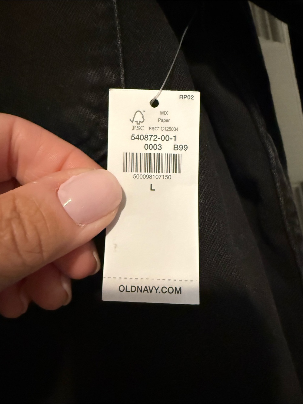 Old Navy | Workwear Black Jean Utility Denim Shirt Jacket NWT L - Picture 2 of 8